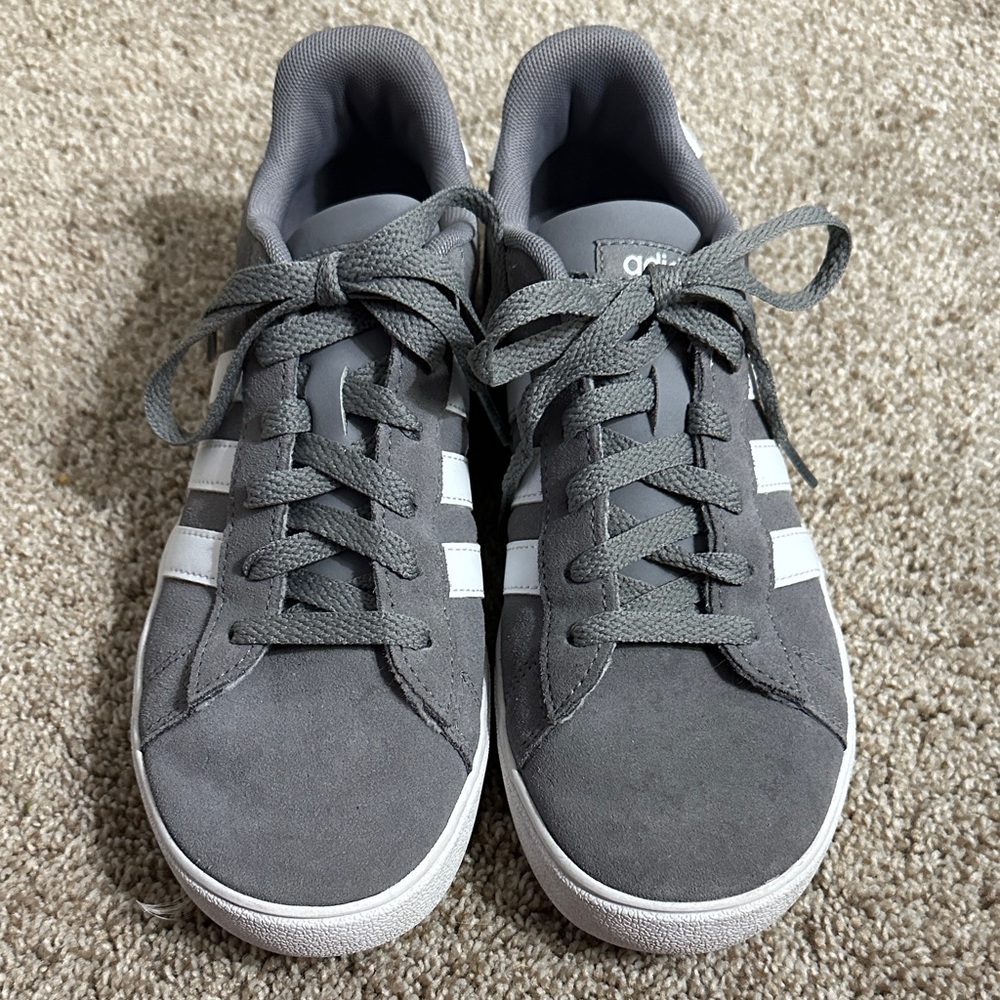 adidas Kids Gray and White Sneakers